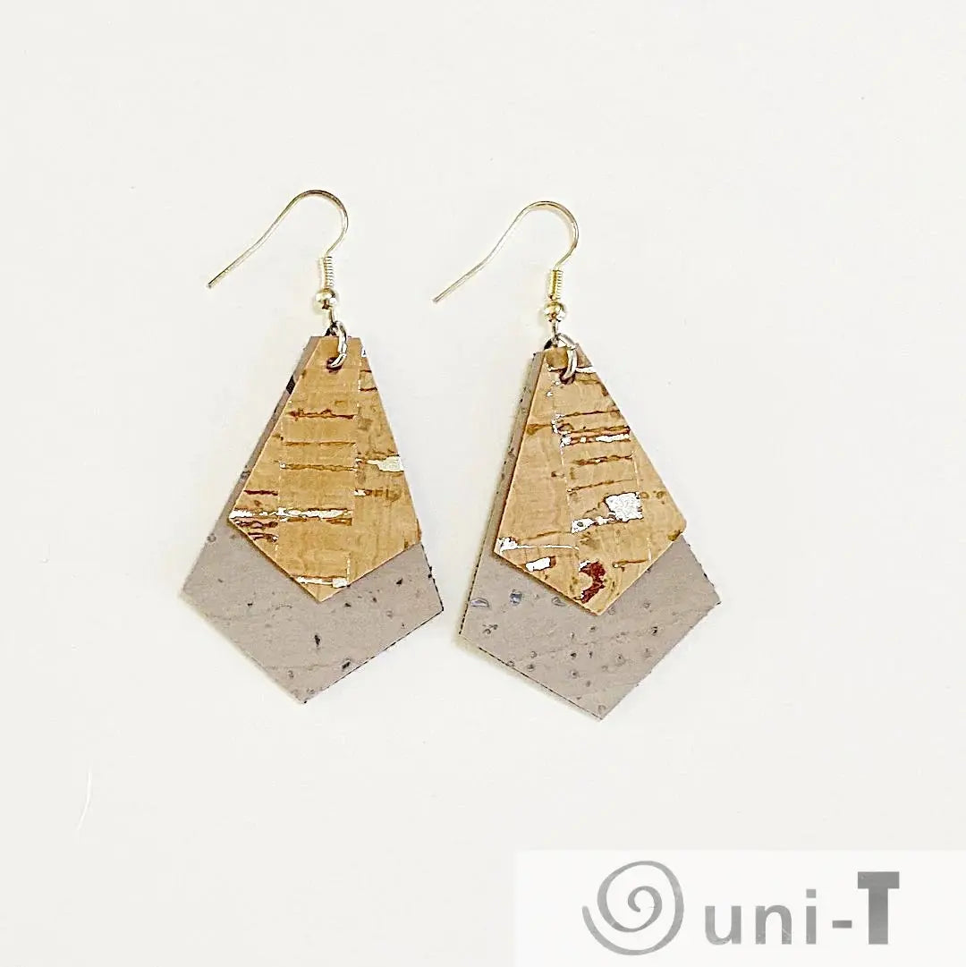Cork Dimond Double Drop Earrings Rena Gurski
