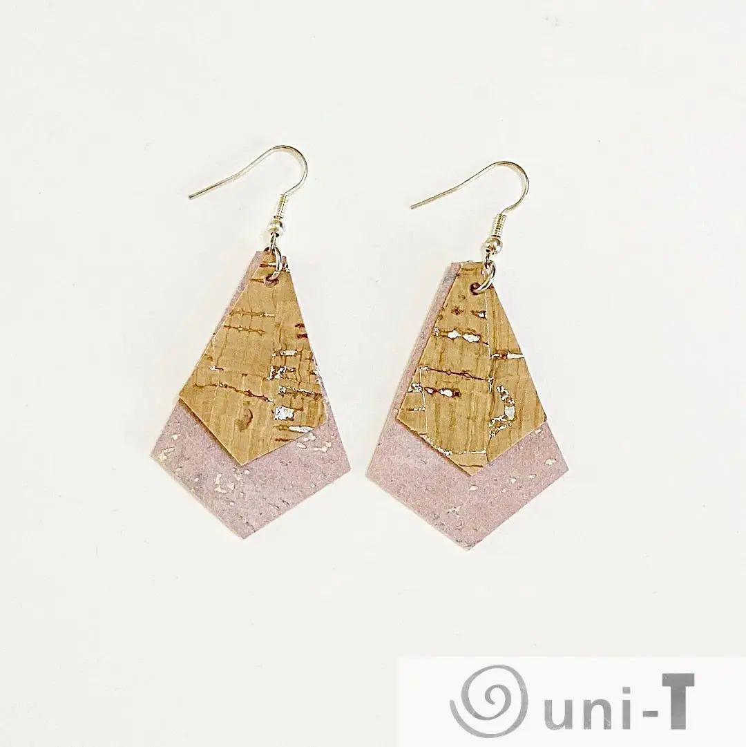 Cork Dimond Double Drop Earrings Rena Gurski