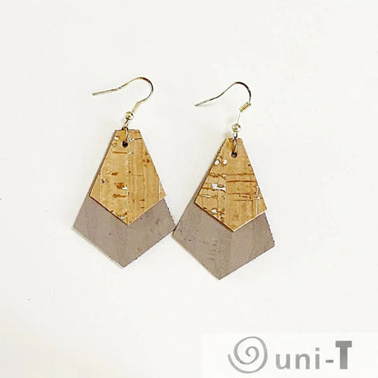 Cork Dimond Double Drop Earrings Rena Gurski