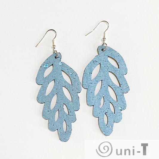 Cork Drop Leaves Earrings Rena Gurski