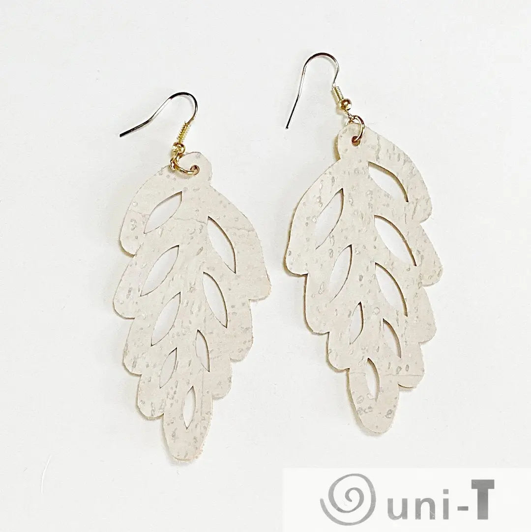 Cork Drop Leaves Earrings Rena Gurski