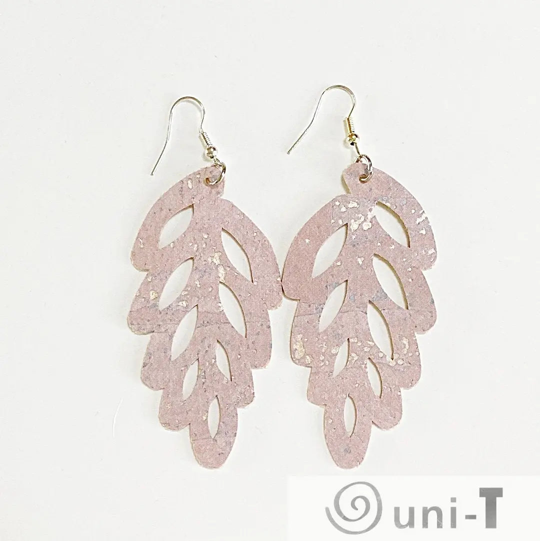 Cork Drop Leaves Earrings Rena Gurski