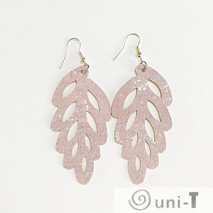 Cork Drop Leaves Earrings Rena Gurski