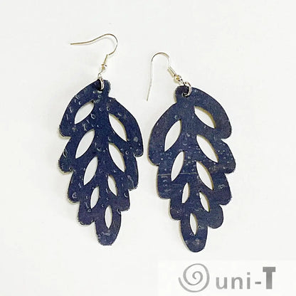 Cork Drop Leaves Earrings Rena Gurski