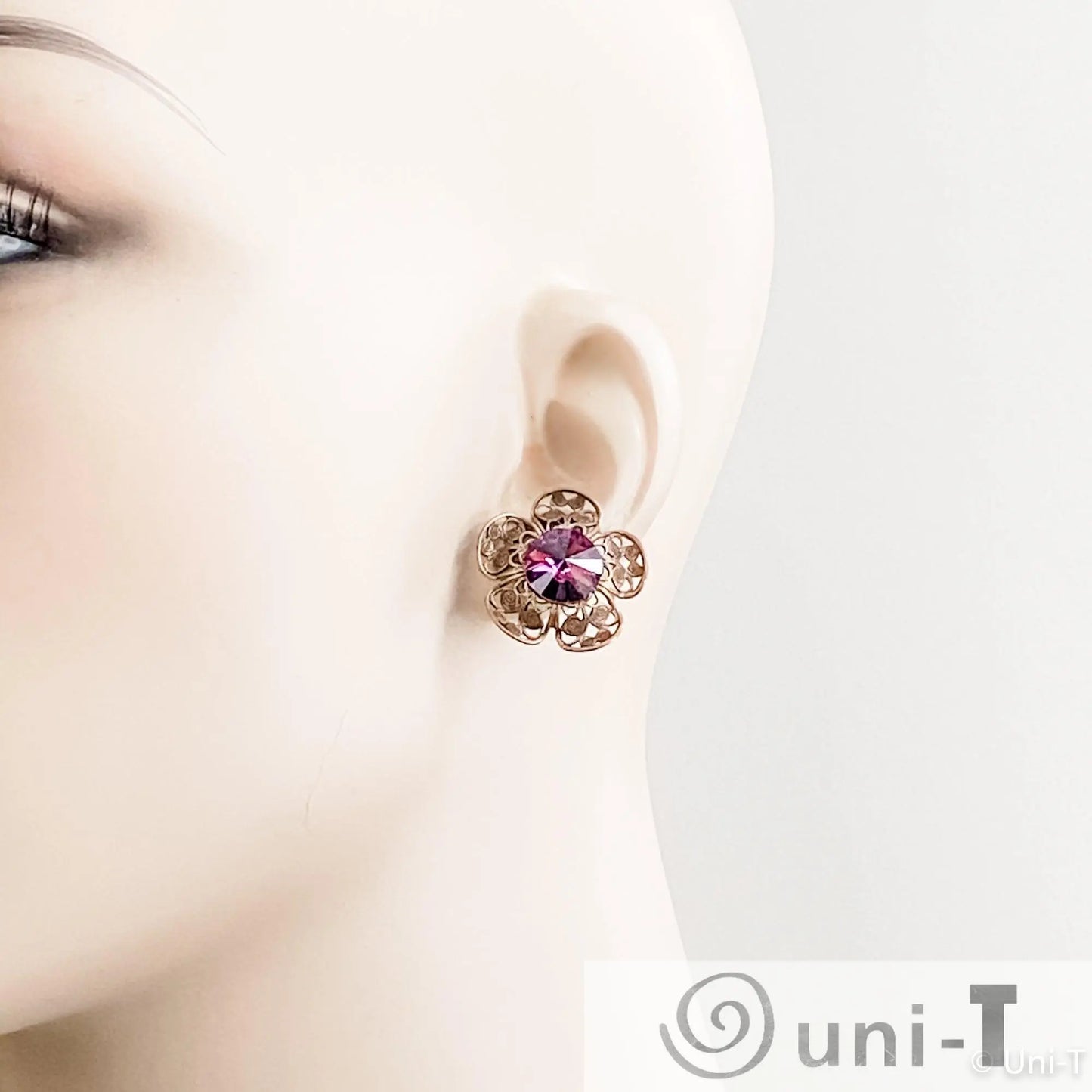 Crystal Flower Stud Earrings Lisa Trachtman