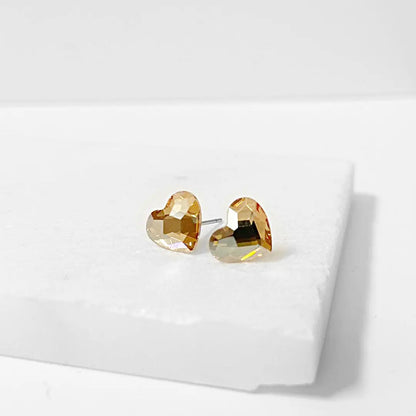 Crystal Hearts with Surgical Steel Studs Regina McGearty