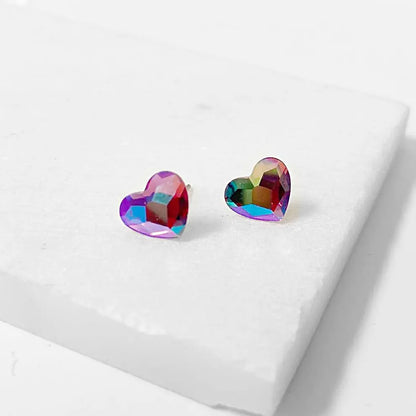 Crystal Hearts with Surgical Steel Studs Regina McGearty