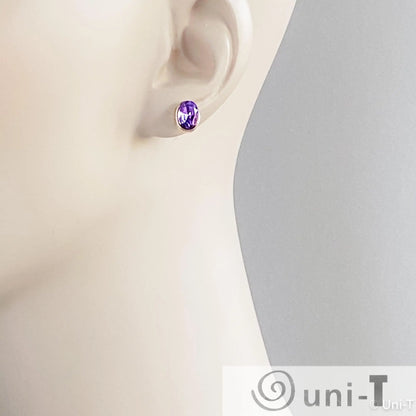 Crystal Studs - Purple, Clear, Blue Violet Lisa Trachtman