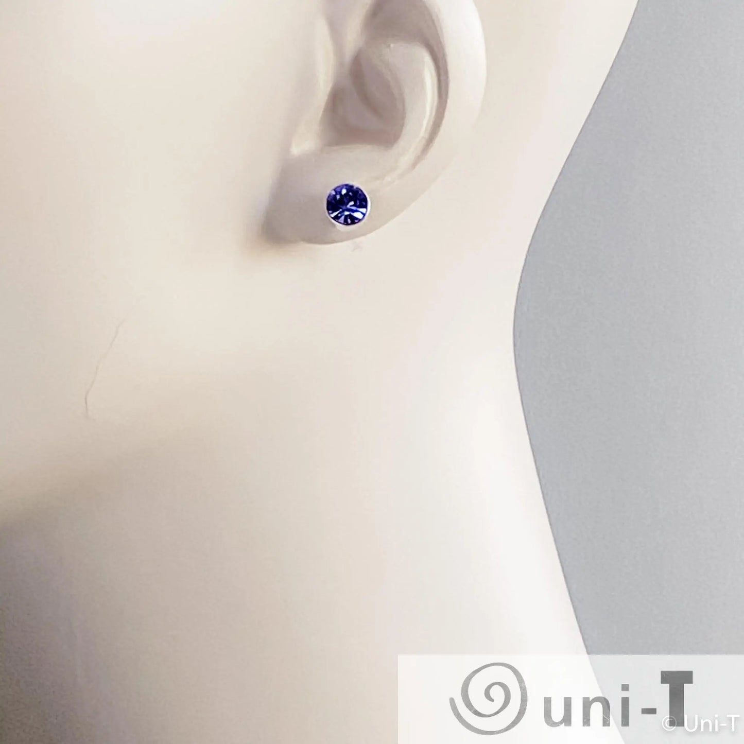 Crystal Studs - Purple, Clear, Blue Violet Lisa Trachtman