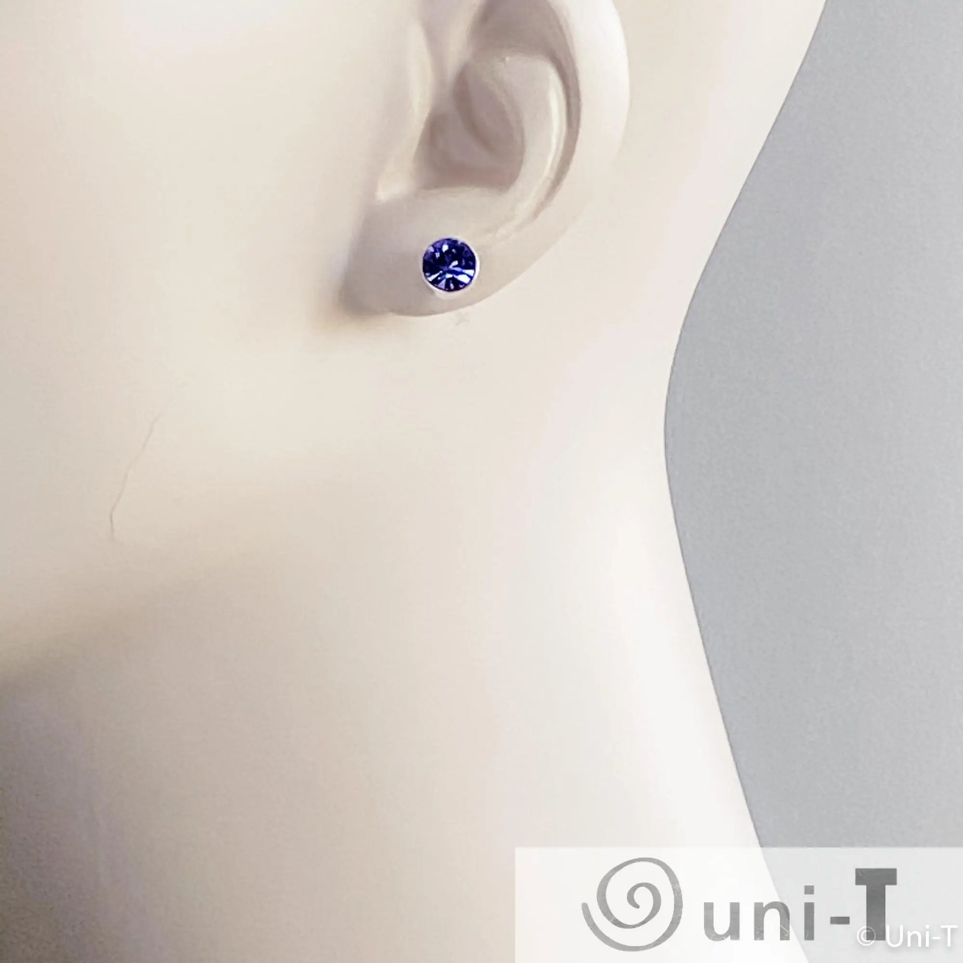 Crystal Studs - Purple, Clear, Blue Violet Lisa Trachtman