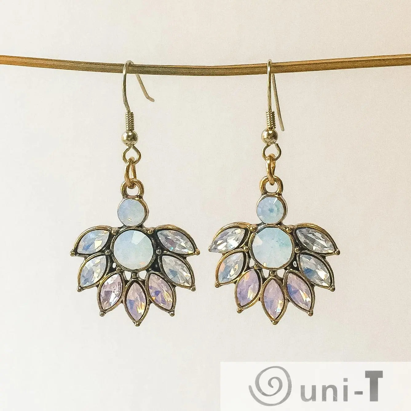 Crystal and Opalite Dangle Earrings Lisa Trachtman