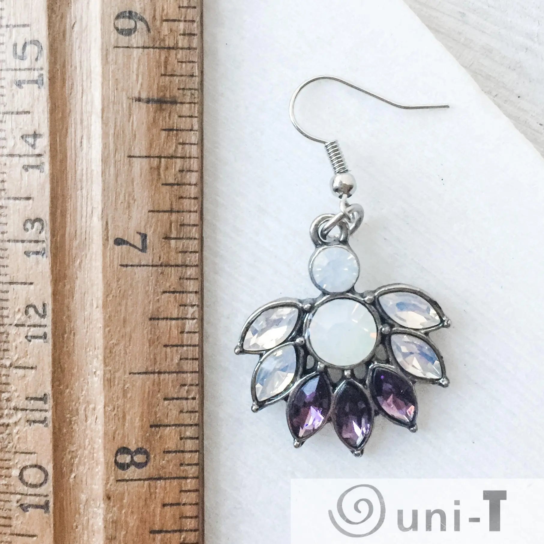 Crystal and Opalite Dangle Earrings Lisa Trachtman