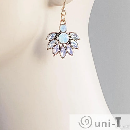 Crystal and Opalite Dangle Earrings Lisa Trachtman