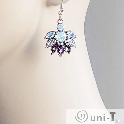 Crystal and Opalite Dangle Earrings Lisa Trachtman