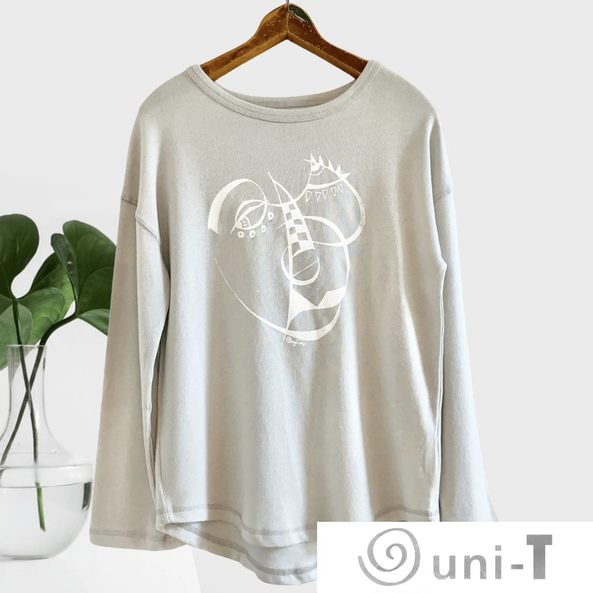 Cubism Art Dropped Shoulder Vintage Heavy Knit Pullover Uni-T