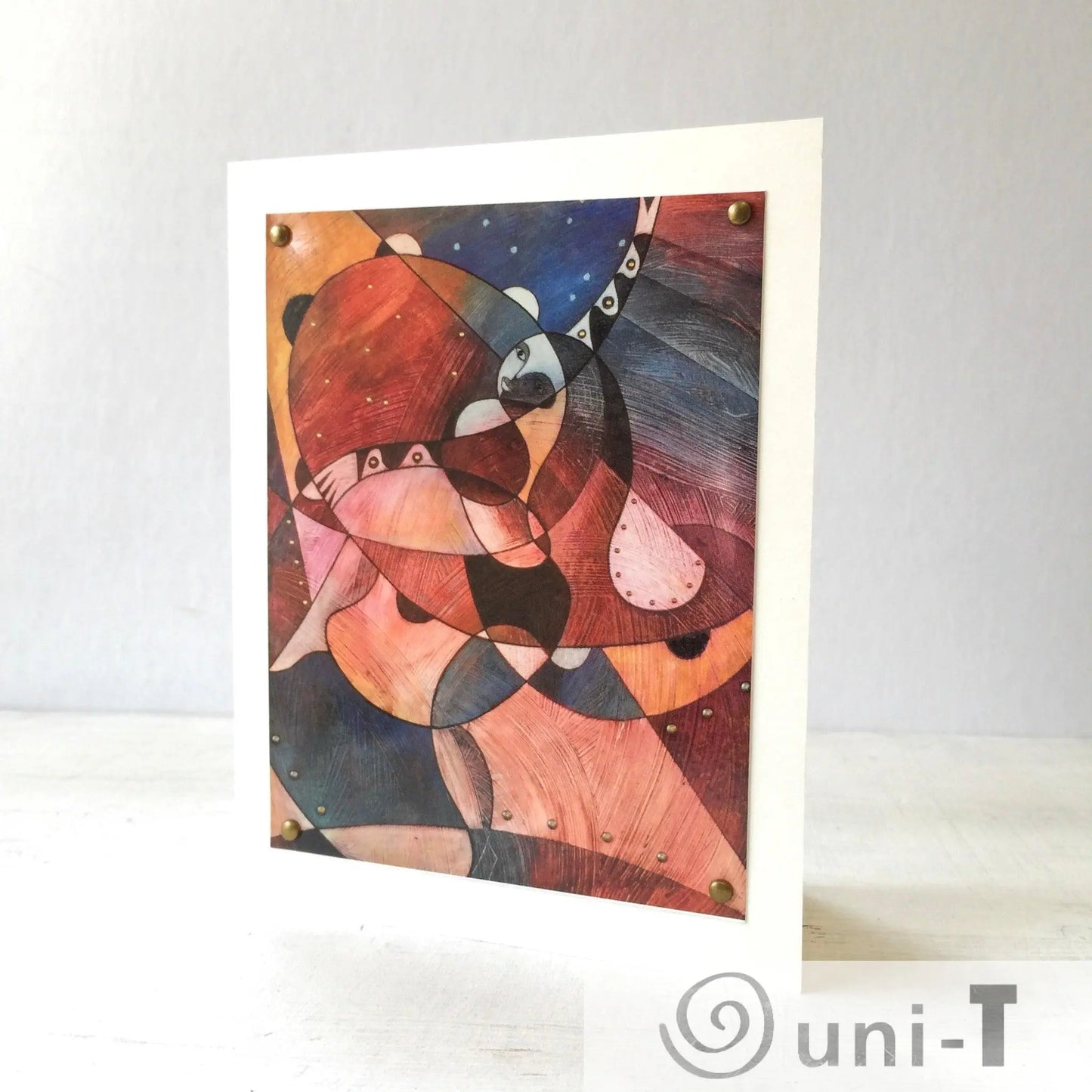 Cubism Dancer Greeting Card 5X7 Eujin Kim Neilan