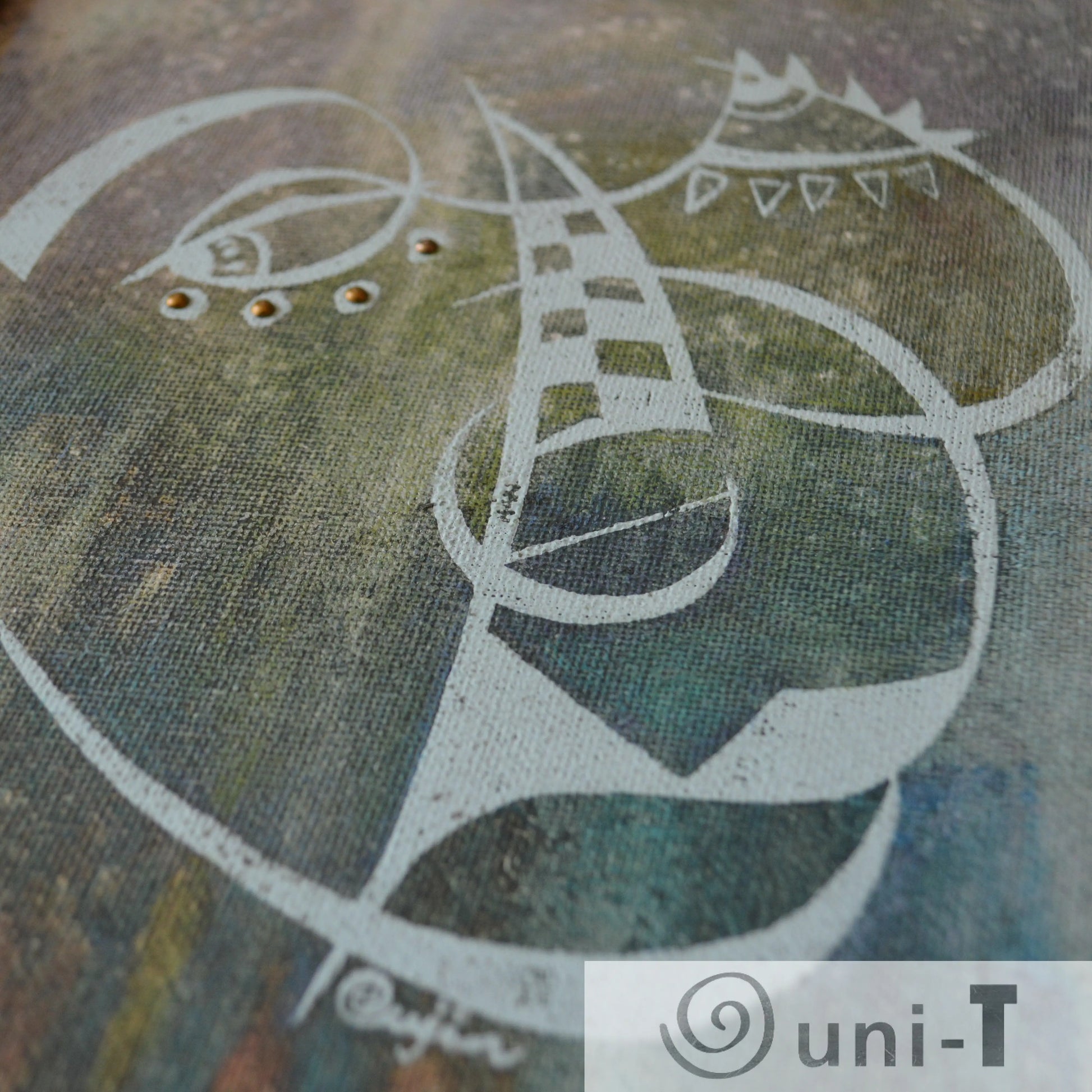 Cubism Face Art - Original Framed Painting 8X10 Eujin Kim Neilan