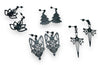 Black Laser cut Earrings/ Brass Earrings/ Affordable Earrings-Uni-T Janine Design