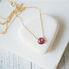 Pink Tourmaline &amp; Gold Fill Necklaces Uni-T