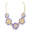 Blue Crystal &amp; Pearl Statement Necklace Uni-T