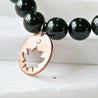 Black Onyx Mala Bracelet with Handmade Copper Charm Uni-T