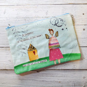 Art Pouches, Hand Painted Mixed Media Zipper Pouch Uni-T