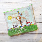 Art Pouches, Hand Painted Mixed Media Zipper Pouch Uni-T