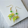 Origami Parakeet with Bead Earrings Uni-T