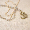 Long Om Necklace - Labradorite &amp; Gold Filled Chain Uni-T