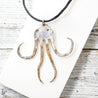 Silver Plated Octopus Vintage Fork Necklace  with 31&quot; Black Cord Uni-T