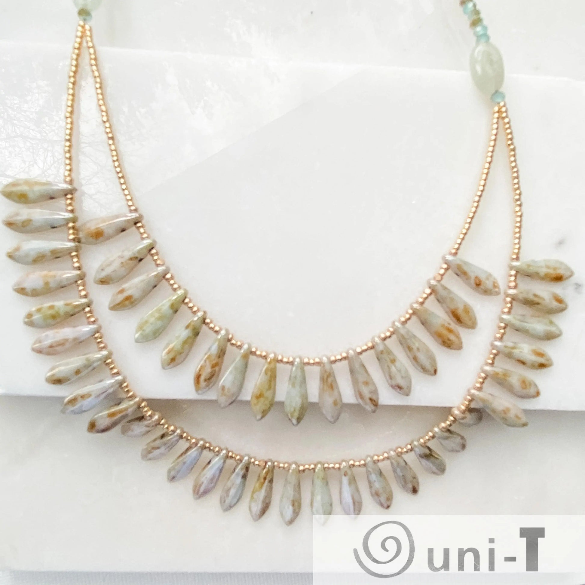 Dagger Bead Double Necklace Janine Gerade