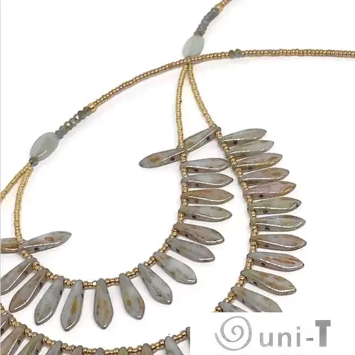 Dagger Bead Double Necklace Janine Gerade