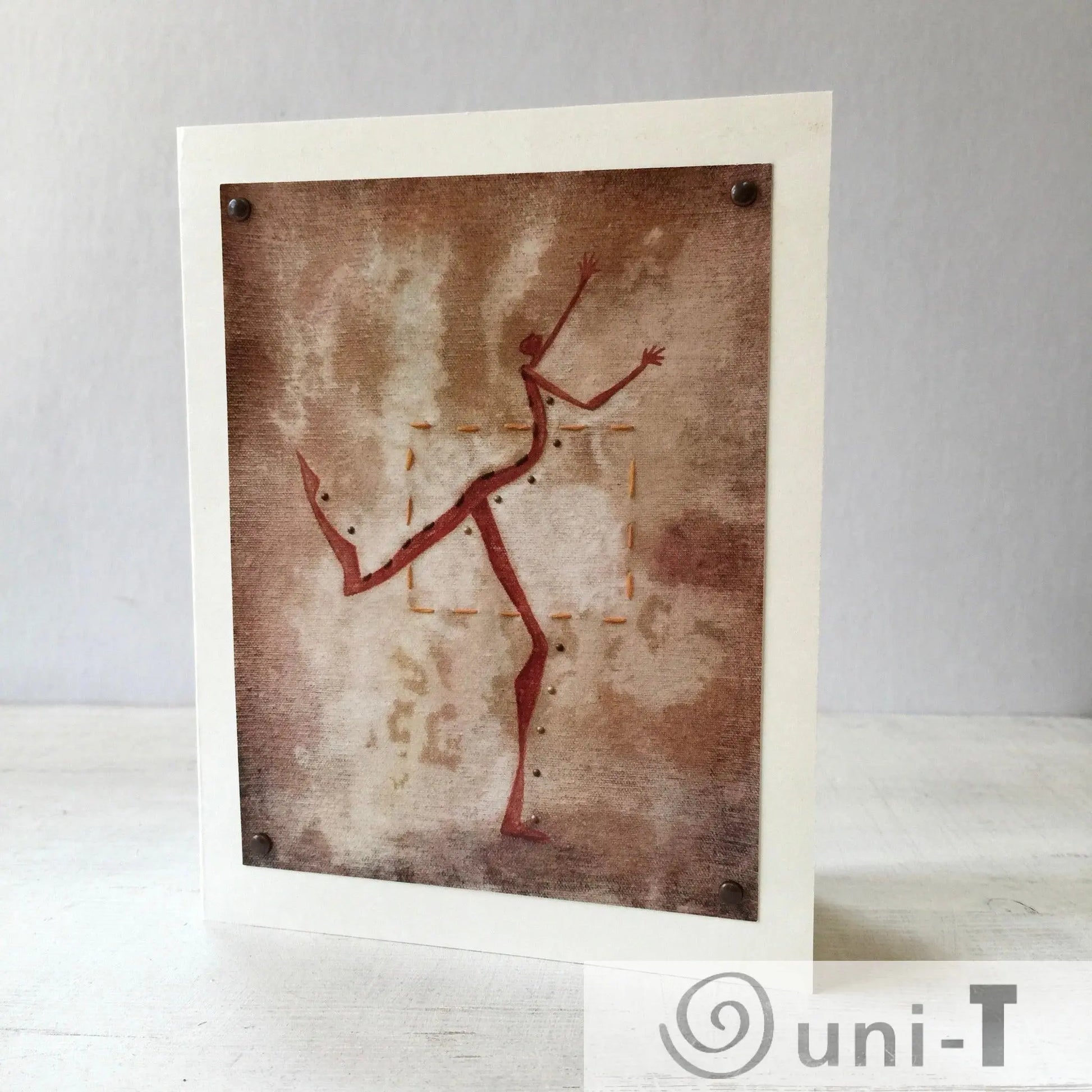 Dancing Outside of the Box Greeting Card 5X7 Eujin Kim Neilan