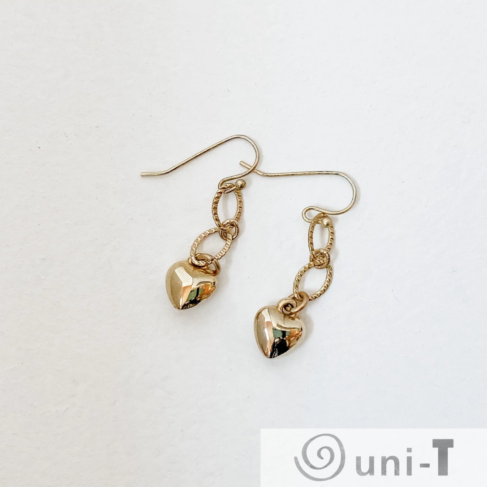 Dangle Gold Heart Earrings Lisa Trachtman