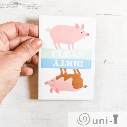 Dirty and Clean Dishwasher Magnets Mitra Farmand