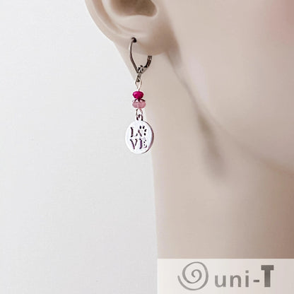 Dog Lover's Gift, Surgical Steel Charm Earrings - Love with a Paw Kathy James