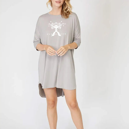 Dream More Bamboo 3/4 Sleeve Nightshirt Lounge Wear - Limited Collection Uni-T
