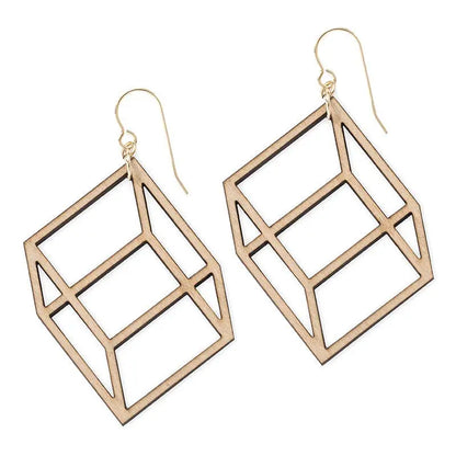 Earrings - Cube Treeline and Tide
