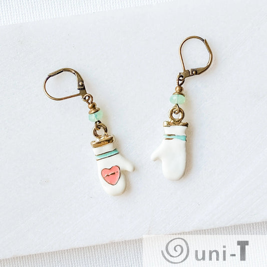 Enamel Charm Earrings - Mittens Kathy James