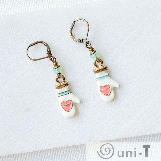 Enamel Charm Earrings - Mittens Kathy James