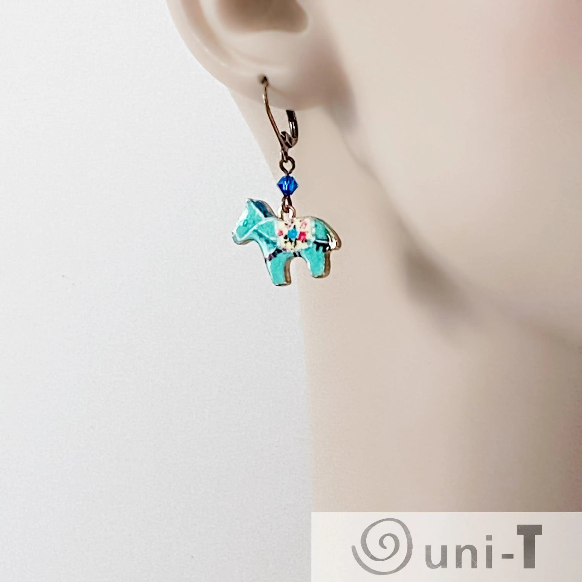 Enamel Charm Earrings - Pony Kathy James