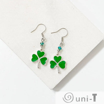 Enamel Clovers Earrings Shana Cohen
