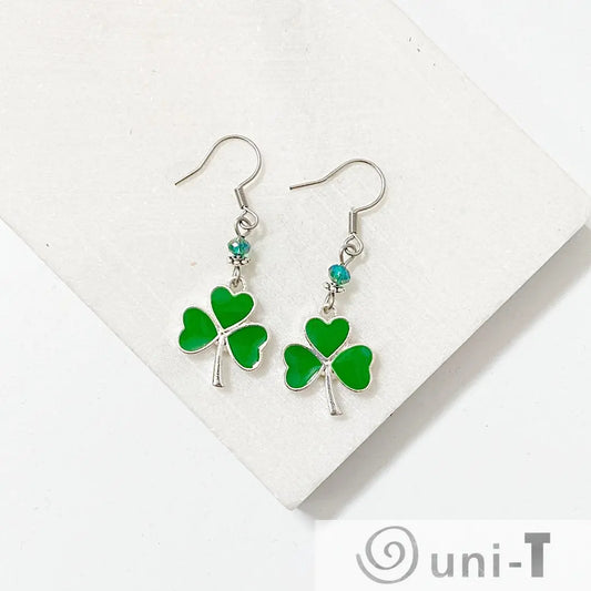 Enamel Clovers Earrings Shana Cohen