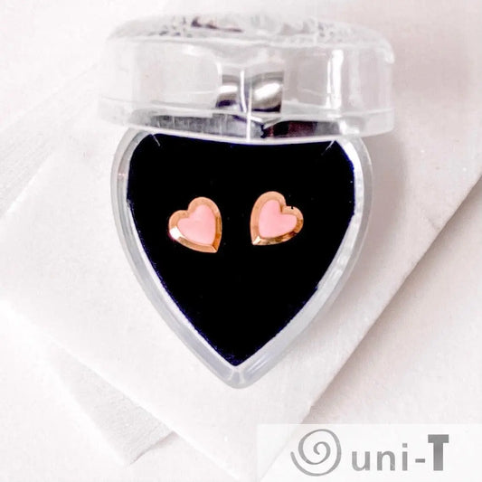 Enamel Heart Studs Lisa Trachtman