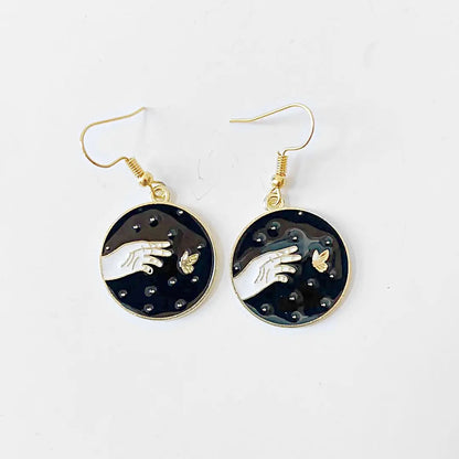 Enamel Reaching Hand Earrings Shana Cohen