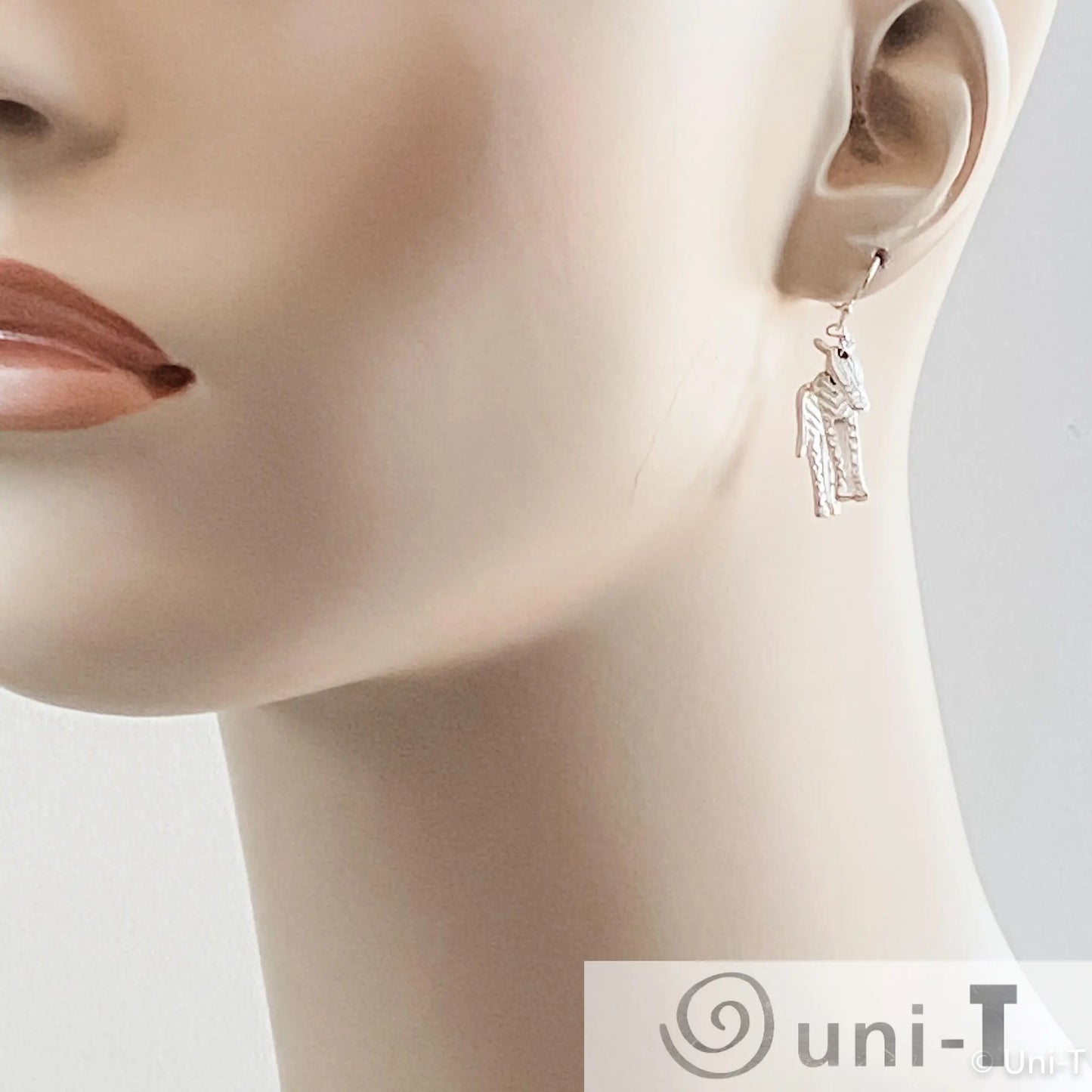 Fine Silver Zebra Earrings, 99% Pure Silver Precious Metal Clay Amy Vulfovich