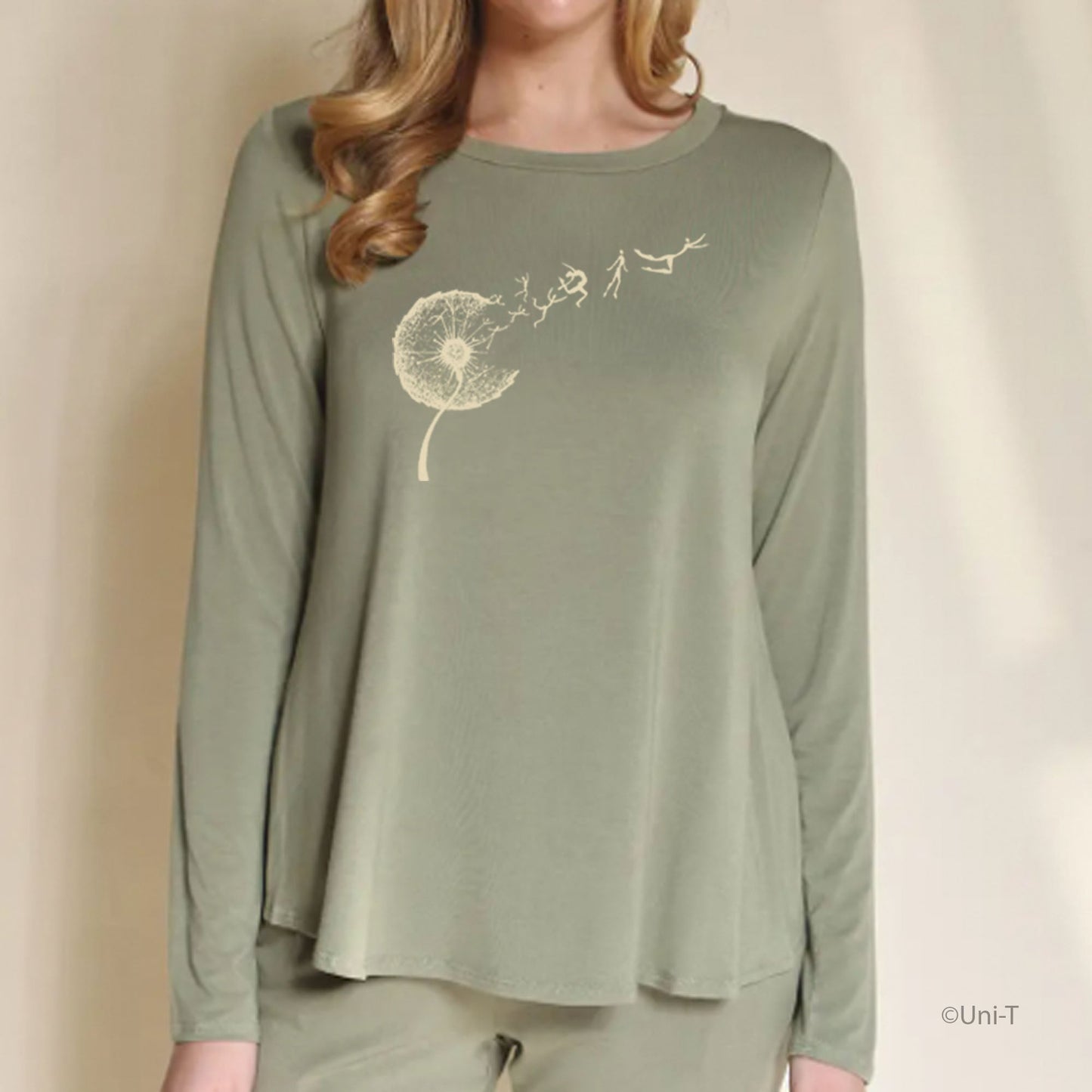 Flowy Dandelion BAMBOO CLASSIC LONG SLEEVE - Limited Collection Uni-T