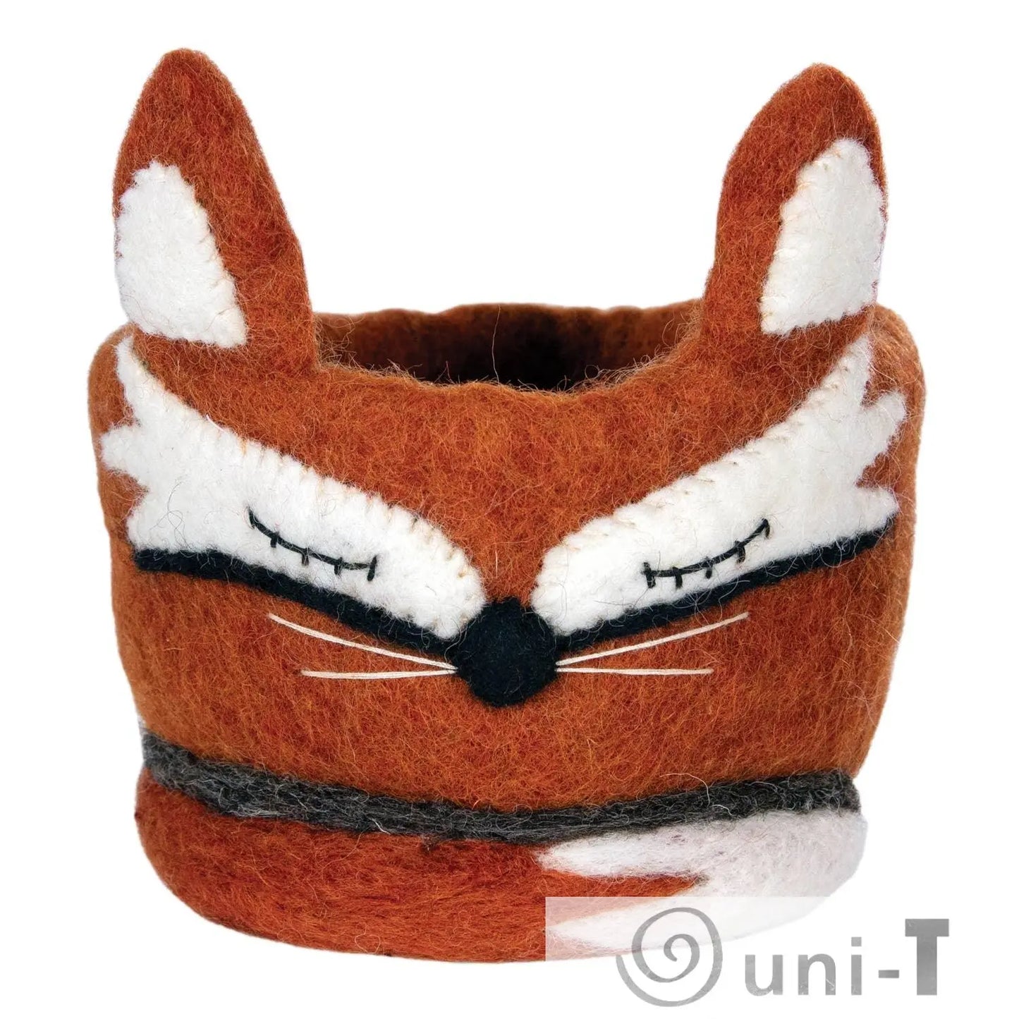 Fox Felt Planter dZi Handmade