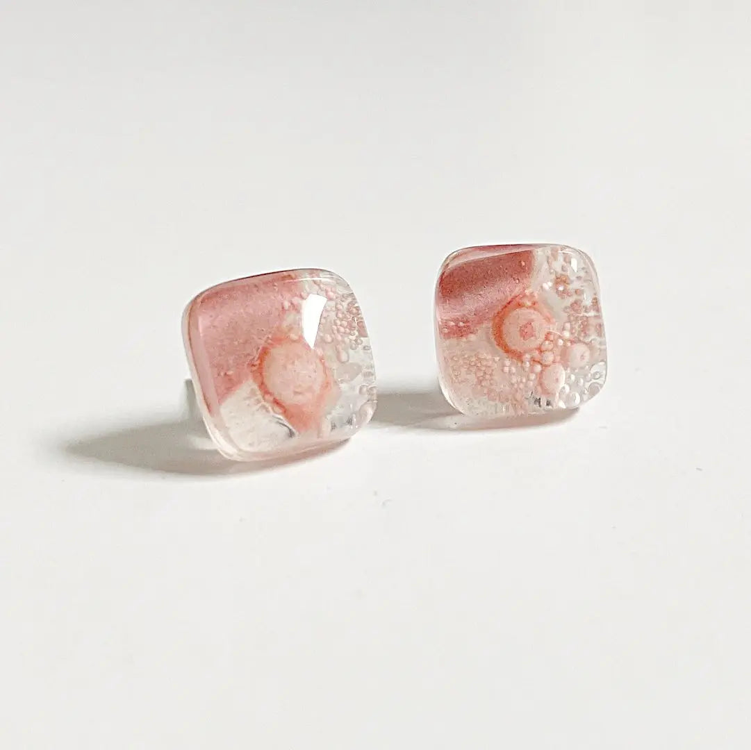 Fused Glass Stud  Earrings Carolina Portillo