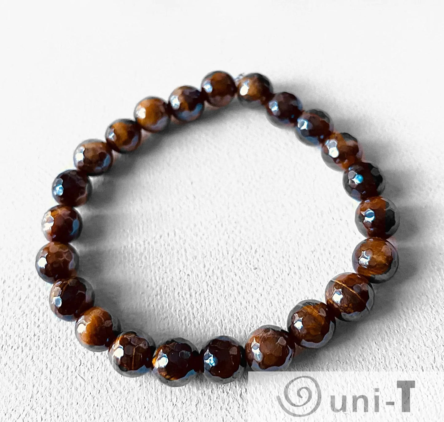 Gemstone Stretch Bracelet- Tiger's Eye- Metallic, Tiger's Eye Stretch Bracelet Janine Gerade